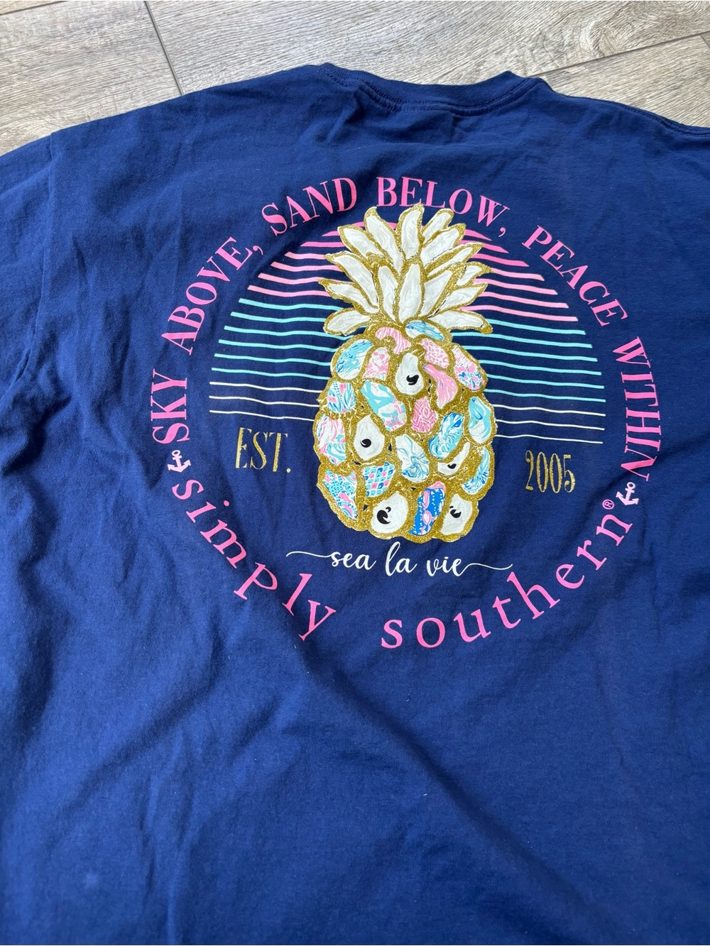 Simply Southern Pineapple Oyster Tee - Picture 8 of 8